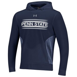 Under Armour navy hooded sweatshirt with Penn State and bars